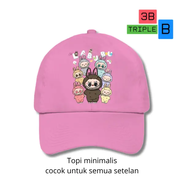 Topi Baseball Karakter Labubu Anak Laki-laki Perempuan Usia 2-10 Tahun Kualitas Premium