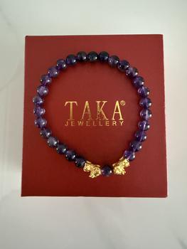 Product Review of TAKA Jewellery 999 Pure Gold Double Baby Pixius with 6mm Beads Bracelet from A** 0