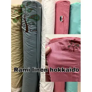 Bahan multi Kain Rami Linen Hokaido Polos Meteran / Grosir Quality Premium harga per 0.5 meter