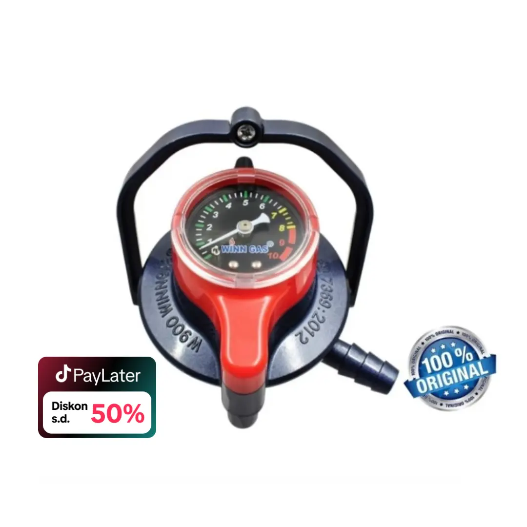 Regulator Winn Gas W 900 Meter Kompor Gas Lpg Pengunci Ganda / Double Lock / Triple Lock W900M [BISA COD]