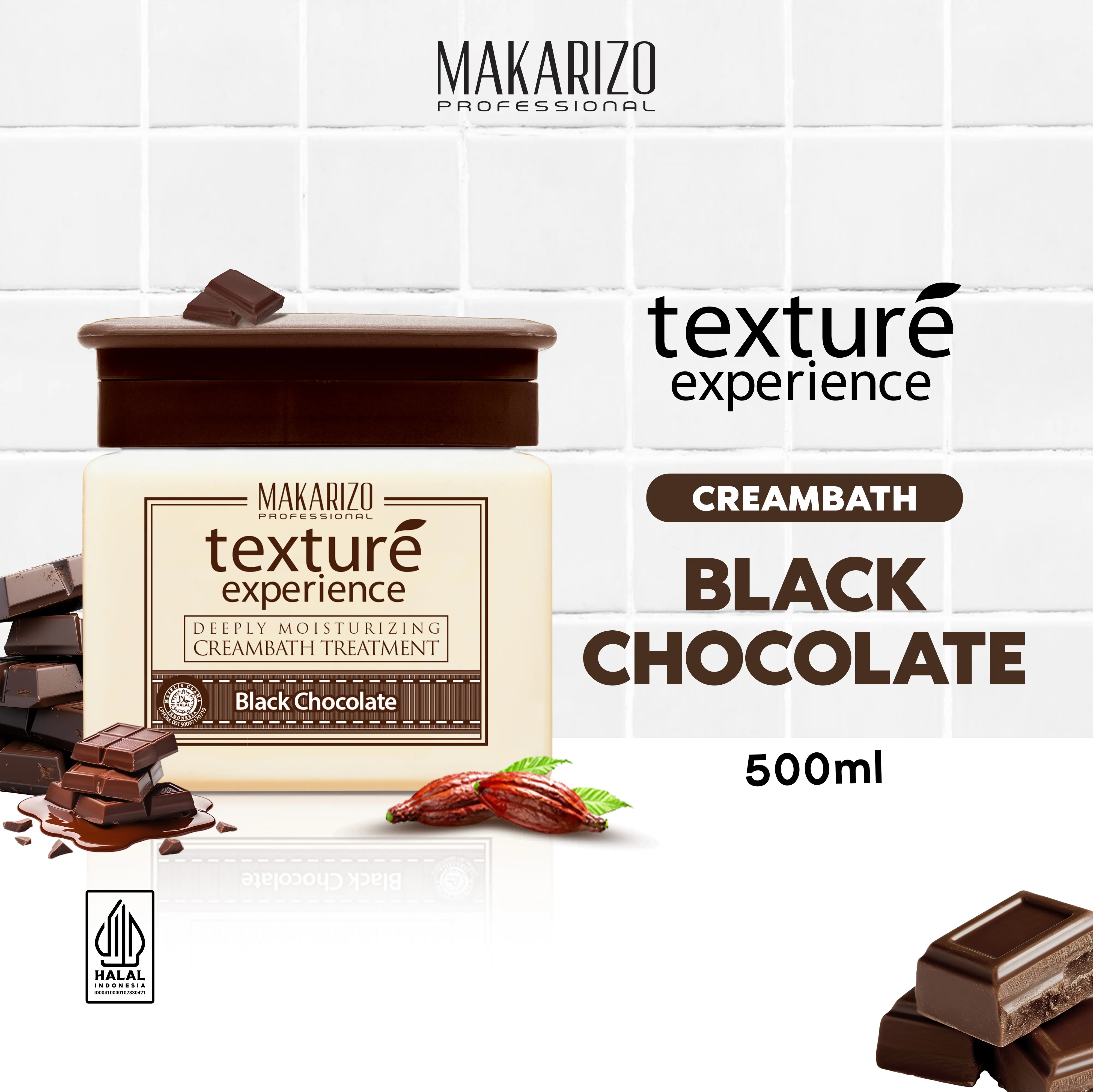Makarizo Professional Texture Experience Cream Black Chocolate Pot 500 mL / Haircare