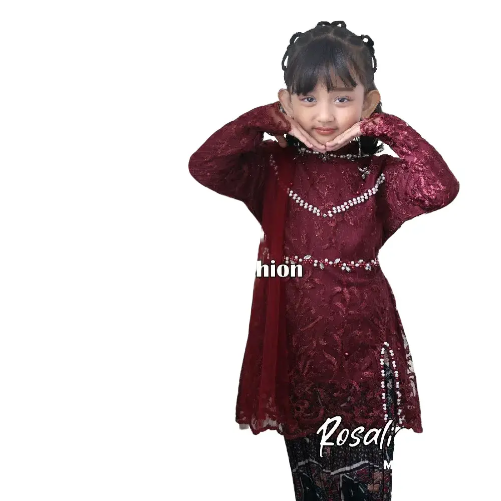 Atasan Aja Kebaya Rosalia Kids Tulle Max Payet Baju Kartini Anak Resleting Belakang Pesta Cantik Nyaman