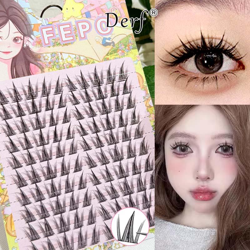 Hộp Lông Mi Giả Chất Liệu Tự Nhiên Dung Tích Lớn Có Thể Tái Sử Dụng 10 Hàng Kích Thước 10-12mm Tặng Kèm Keo Và Nhíp