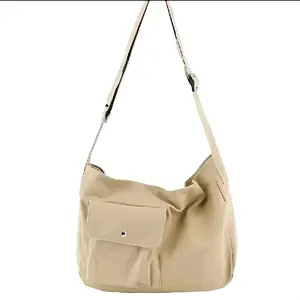 Tas Selempang Canvas KANTONG - Bahan Kanvas Premium Polos Kekinian - Slingbag Pria & Wanita /  Korean Style Fashion Tas Selempang Bahu Kanvas Modis Terbaru