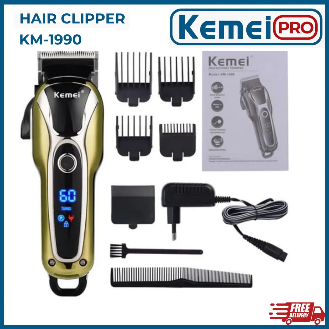 KEMEI 1990 Alat Cukur Turbo Kemei 1990 Clipper Kemei KM-1990 Cukruan Rambut Kemei KM1990 TURBO KM-1990 Mesin Cukur Rambut