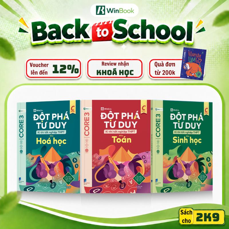 Bộ 3 sách ôn khối B00 - Đột phá tư duy kỳ thi tốt nghiệp THPT môn Toán, Hóa,…