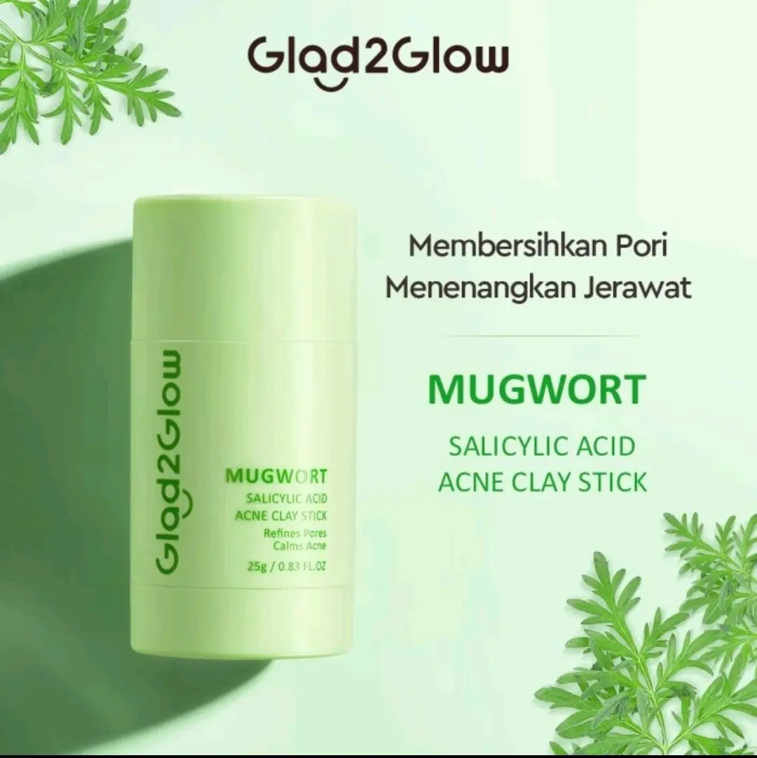 Glad2Glow Real Mugwort Salicylic Acid Acne Control Clay Mask Stick 25 gr