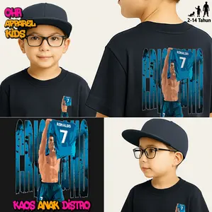 Kaos Anak Ronaldo CR7 Desain Distro Keren Usia 2-14 Tahun Bahan Lembut & Adem Kaos Bola Anak Fans Ronaldo