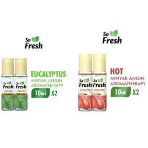 Paket isi 2 pcs So fresh minyak angin aromatherapy 10 ml