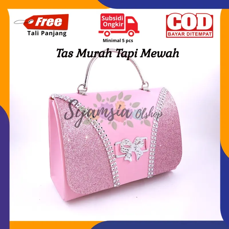 Tas Pesta Wanita Murah Mewah Elegan unik glitter Tas Tangan Pesta Wanita Terbaru Unik bisa COD 1