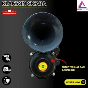 Klakson Angin KLAKSON VOLVO SCANIA MERK CICADA 12V/24V Tutup membran asli dari Besi Car