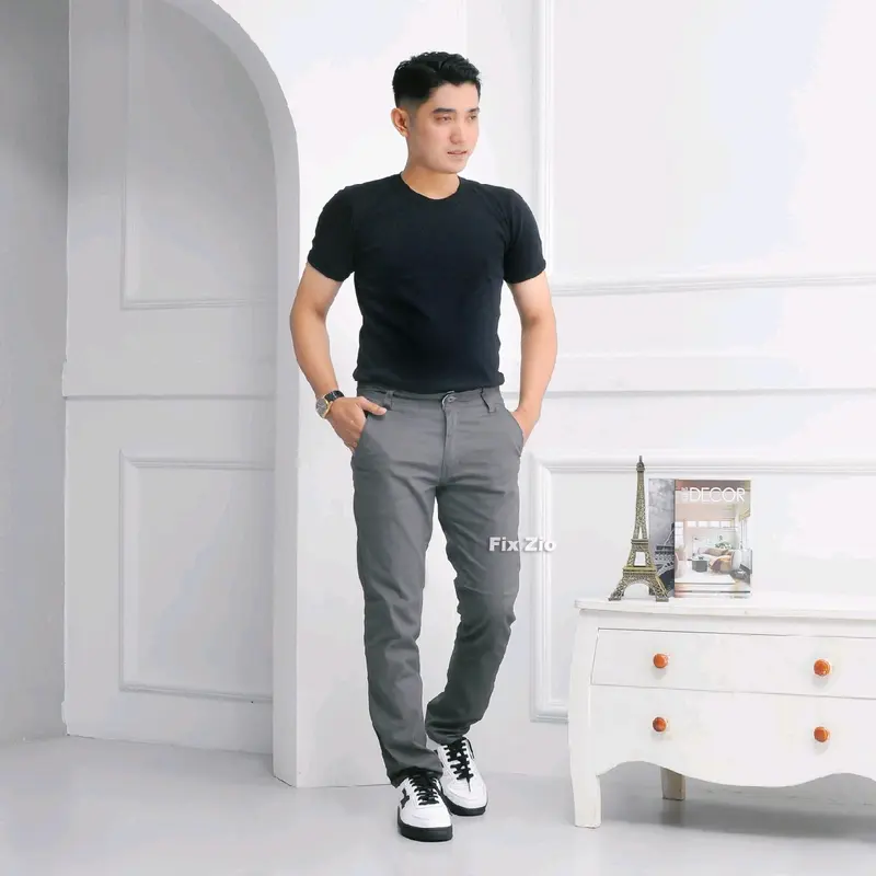 paket isi 2 Celana panjang chino Katun Twill Strech Tebal dan Halus - Ukuran 27-38 Pria Casual Pria Formal Distro 3