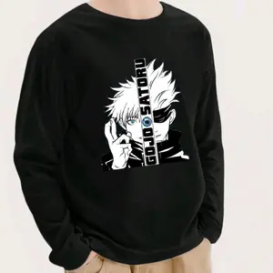 Kaos Anak Lengan Panjang Gojo Satoru Baju Atasan Anak Laki Laki Usia 2-12 Tahun