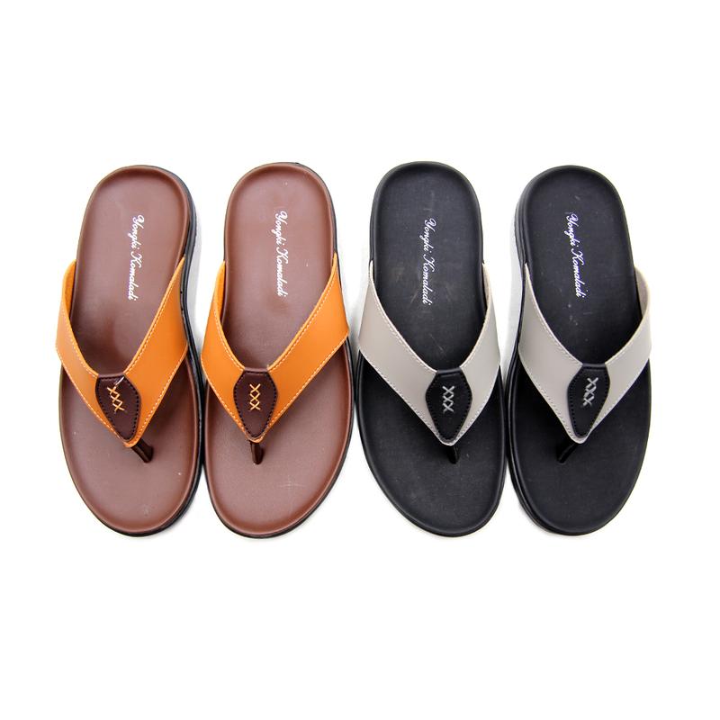 [ ORIGINAL ] YONGKI KOMALADI SANDAL PRIA OL-ESRF432-21 COFFE/HITAM Karet Karet 2