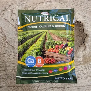 NUTRICAL 1KG / PUPUK CALSIUM + BORON / Mengatasi Kuncup Bunga, Busuk Ujung Buah, Warna Buah Tidak Merata, Daun mengkerut / Penyakit Layu Atau Kekuningan