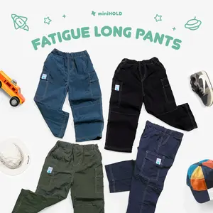 MINIHOLD Fatigue Long Pants Celana Cargo Panjang Anak Parasut Crinkle usia 1-12 tahun