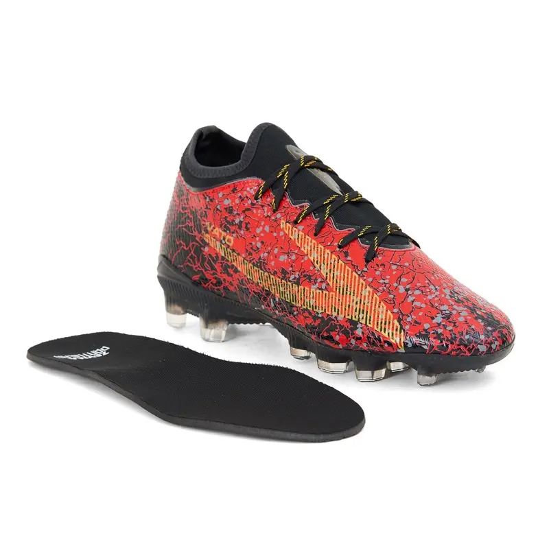 Sepatu Bola Original Zevma Vato Elite .1 Black Red Gold IC 4