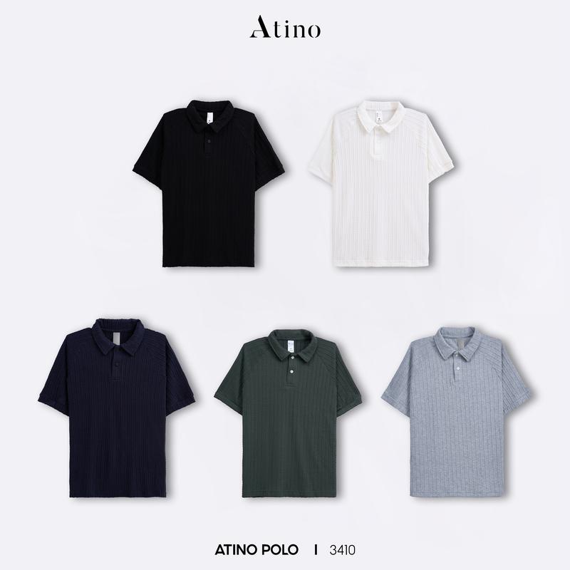 Combo 2 Áo Polo Nam Dệt Kim Sớ Vải Len Thừng ATINO L.5.3410 Form Regular 5 Màu