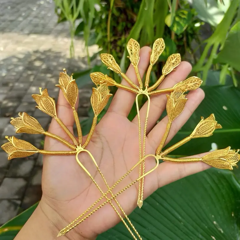 Cucuk Dan Bros Cempaka Kendari Tembaga Lapis Emas Handmade Cucuk Dan Bros Cempaka Kendari Tembaga Lapis Emas Handmade