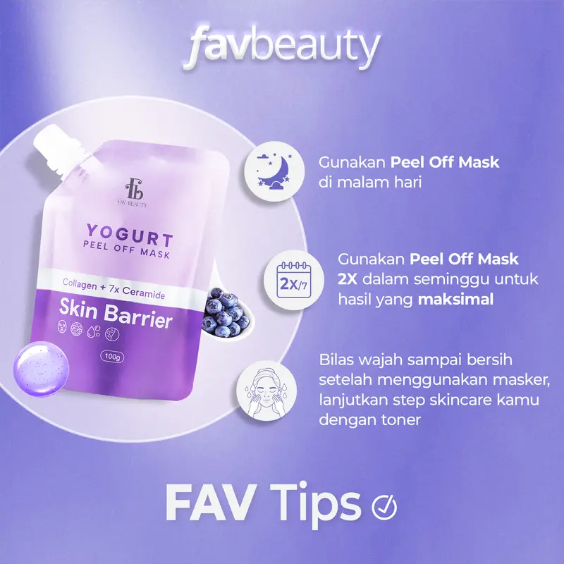 FAV Beauty Yogurt Skin Barrier Peel Off Mask Collagen + 7x Ceramide 5