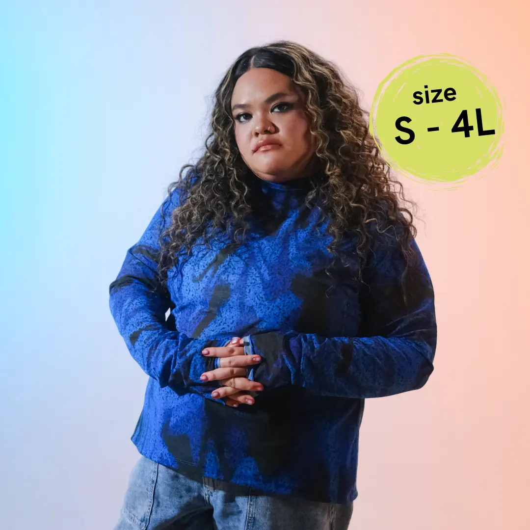 House of KYNY x Sailormoney - Sadness Mesh Top | Atasan Wanita Print Shirt Motif