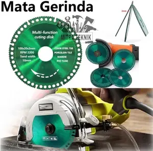 Mata Gergaji Multiungsi 6 in 1 Mata Diamond Pisau Gergaji Pemotong Berlian 100mm Multifungsi Bahan Metal Besi