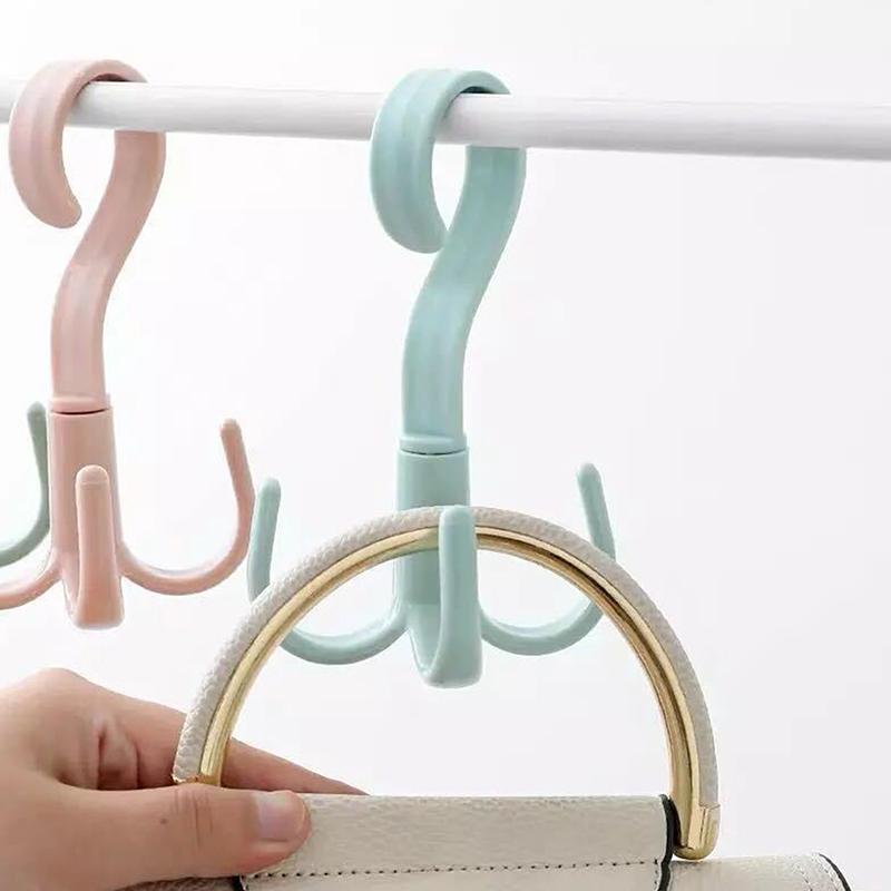 360° Rotatable Hanger Hooks Space Saving Wardrobe Bag Rack Organizer Holder for Closet Scarf Belt Shoes Hanging Storage Hooks 2