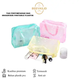 Beevas.id KO684 Pouch Travel Bag Tas Penyimpanan Perjalanan Storage Bag Organizer Portable Plastik