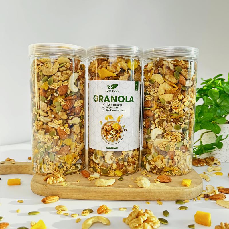 [3 HỘP SIÊU RẺ] Ngũ cốc ăn kiêng, ăn vặt, eat clean - granola 30% yến mạch Food Hạt Ngũ Cốc