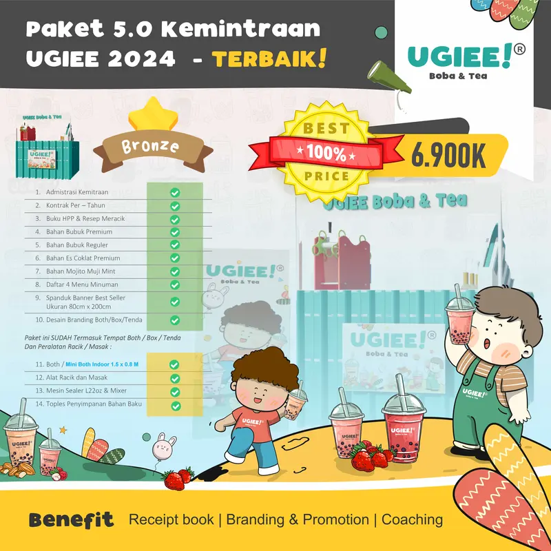Anggur 16oz - Isi 1 sachet Bubuk Minuman Racikan UGIEE Boba & tea 3