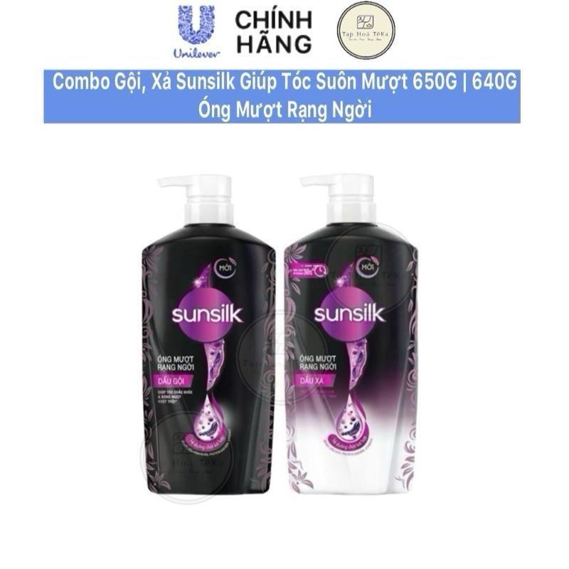  ComBo Dầu gội 650G + Xả 640G Sunsilk hỗ trợ làm sạch và Dưỡng tóc mềm mại cho tóc ngát hương  1  