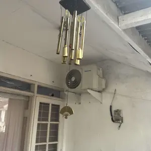 Lonceng Angin Logam Anti Karat Bentuk Koin Perunggu, Wind Chime Feng Shui, Gantungan Hiasan Koin, Genta Angin Perunggu, Dekorasi Rumah Fengshui untuk Dekorasi, Hiasan Kamar