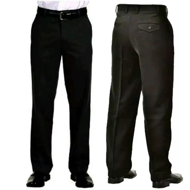 Celana Panjang Corduroy Unisex Casual/Office Basic Size Jumbo XL - Hitam, Wanita, Kulot