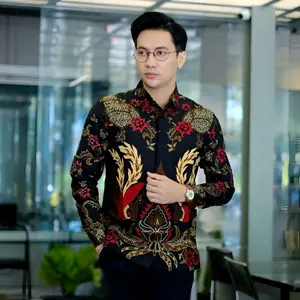 Baju batik cowok bahan katun premium elegan keren trend masa kini
