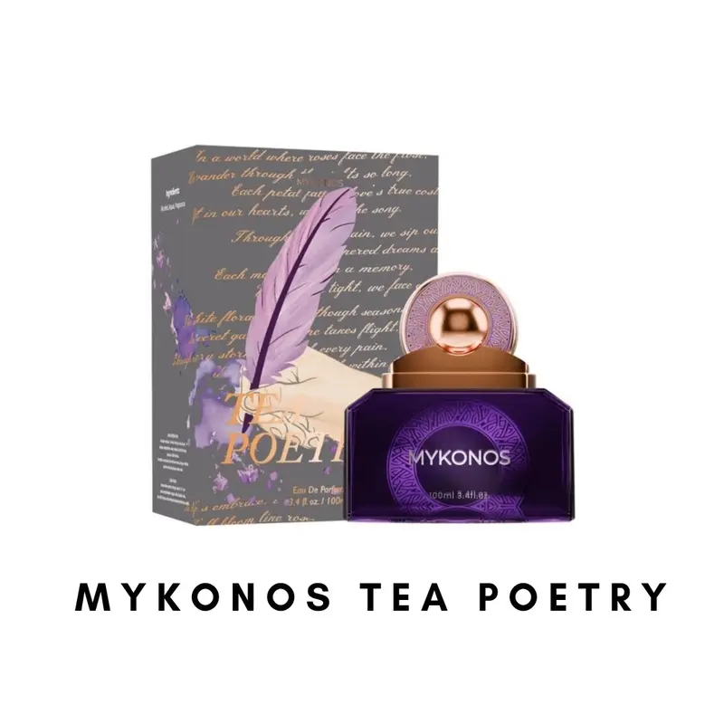MYKONOS TEA POETRY || Extrait De Parfum || 100 ml Orange Perfume Wangi Bunga Hitam Teh Mawar Pria Elegant 4