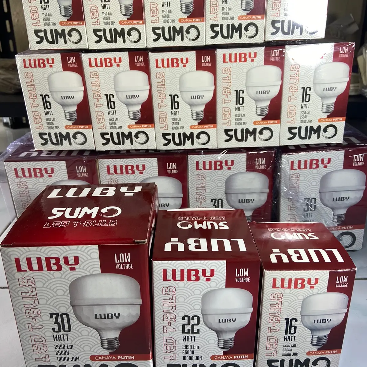 LUBY SUMO LED T BULB JUMBO 12 16 22 30 40 WATT CAHAYA PUTIH Lampu