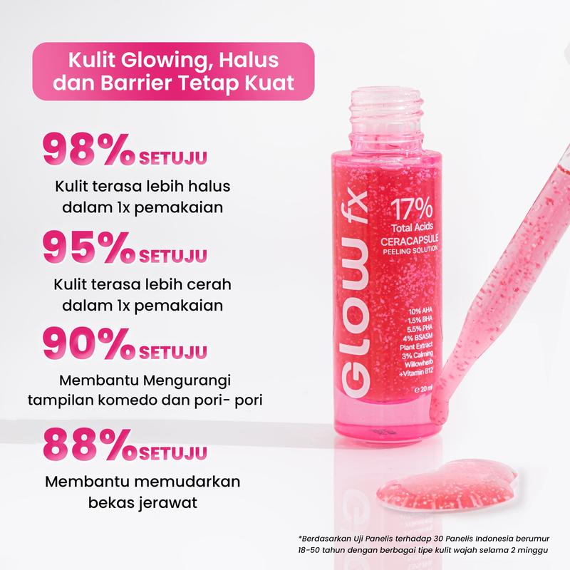 [Glass Skin Bundle] - GLOW FX - 17% Total Acids CeraCapsule Peeling Solution - Serum Exfoliasi Wajah Mengandung Glycolic Acid Untuk Mencerahkan dan Menghaluskan Wajah 3