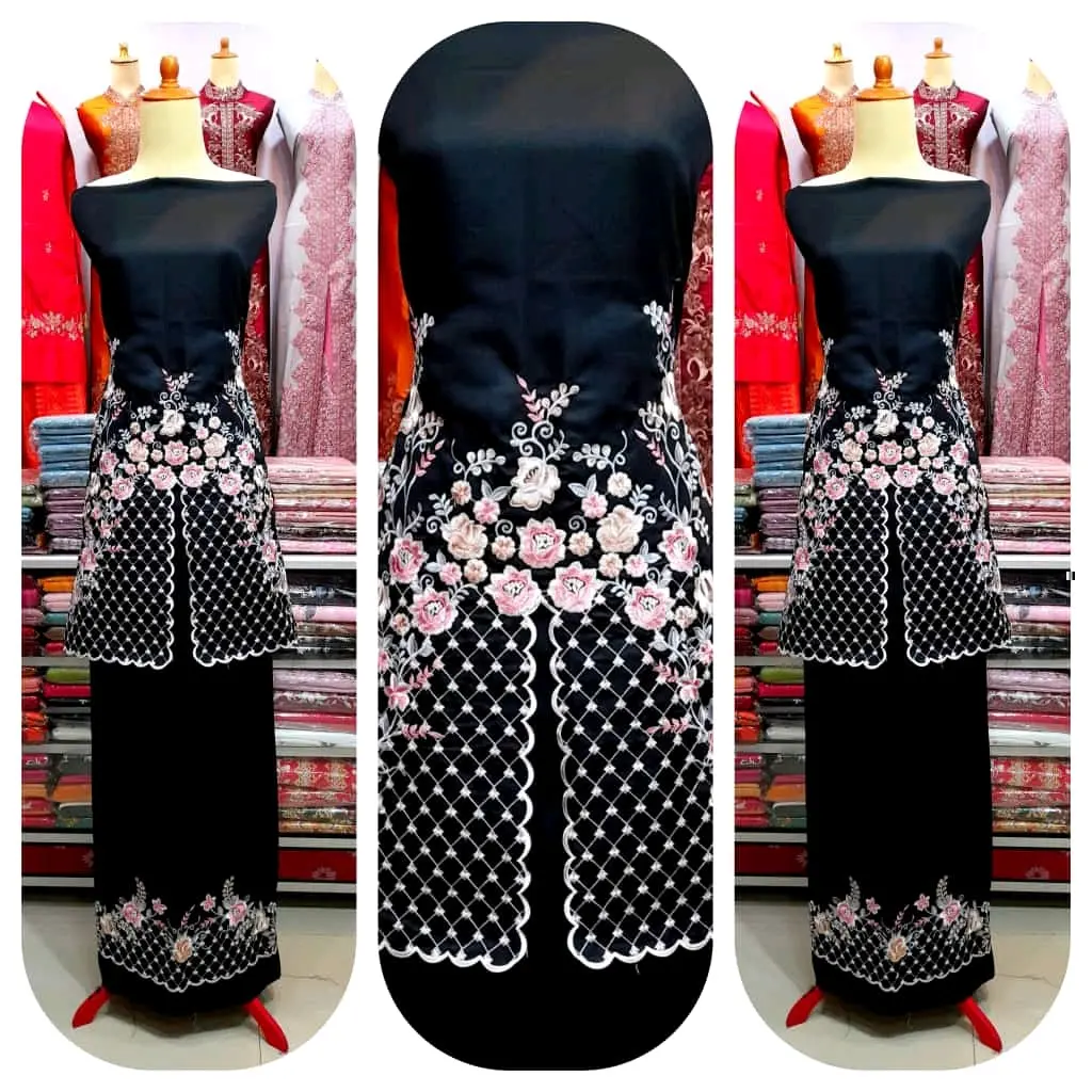 Bahan baju kurung bordir bukittiggi