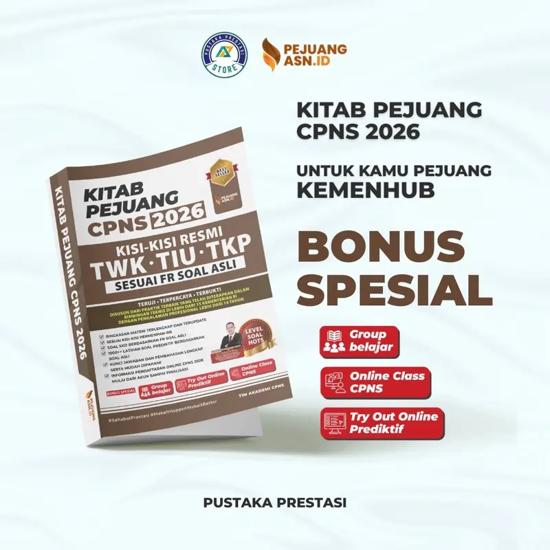 BUKU CPNS VIP 2026 KEMENHUB - KITAB PEJUANG LULUS CPNS 2026 VIP - BEST SELLER Special Edition Hard Cover