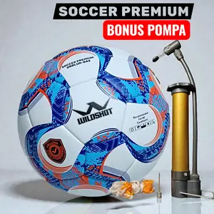 WILDSHOT WaveBlitz – Bola Sepak Size 5 PU Premium | Pantulan Stabil | Jahitan Kuat | Tahan Air