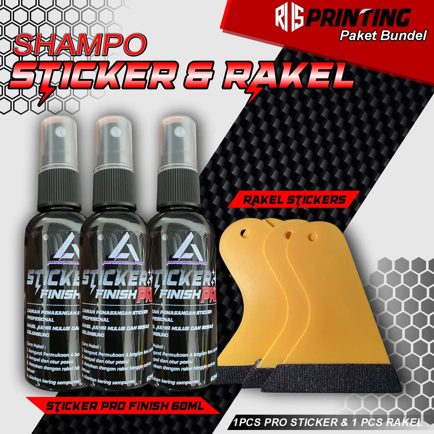 RNS PRO STICKER FINISH DAN RAKEL ALAT PASANG STICKER