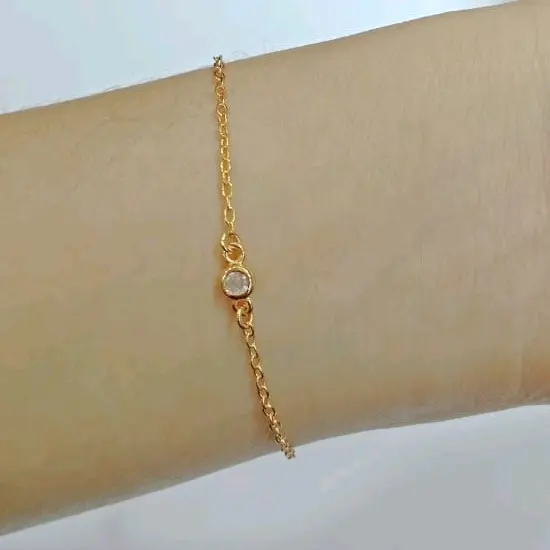 Gelang tangan Rantai Bulat di tengah