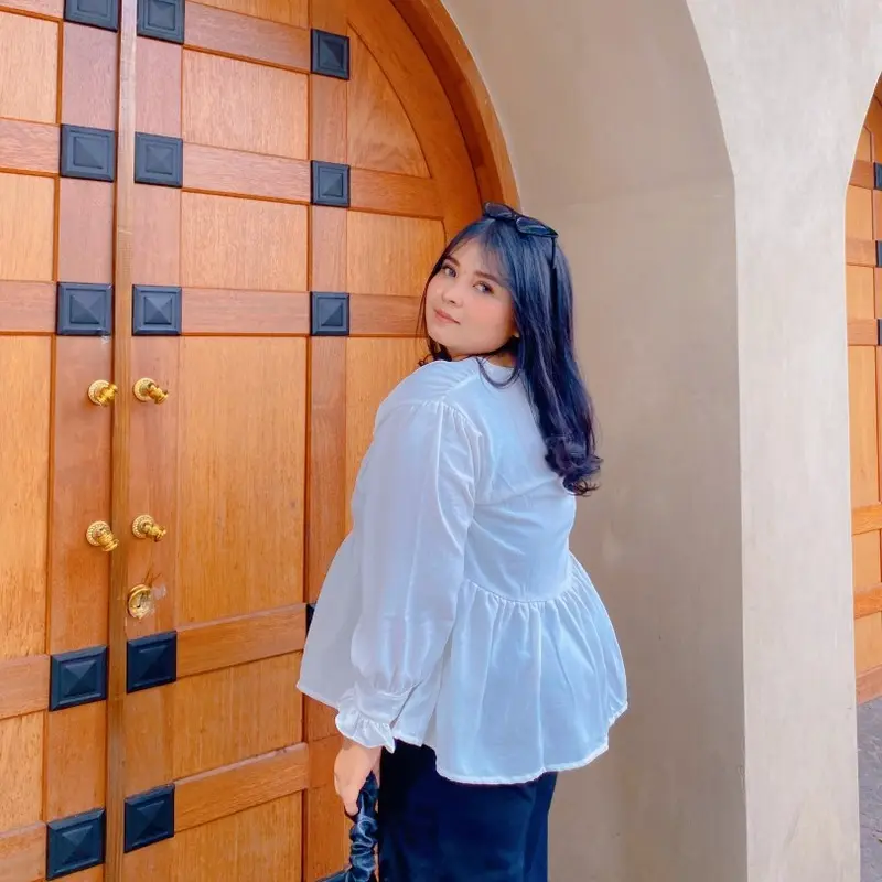 Willy Blouse Jumbo / Blouse Wanita Baju Busui Atasan  Panjang Cantik atasan wanita kekinian kemeja crinkle wanita 2