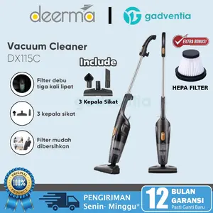 Deerma DX115C 2IN1 Vacuum Vacum Cleaner Penyedot Debu Lantai Rumah Mobil Kabel Membersihkan