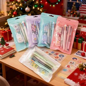 Set de papelería, 6 piezas por set incluyendo pluma de gel, borrador y pluma de bola, herramienta de escritura multifuncional para oficina y escuela