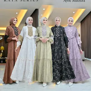 Gamis wanita Cantika Matt embroyderi premium