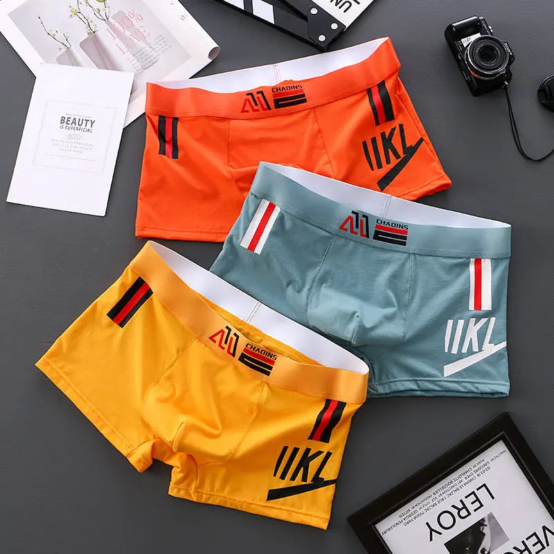 Boxer Đùi Cotton, Thoáng Khí, Dành Cho Nam, Thích Hợp Mặc Mùa Hè, Quần Đùi Lót