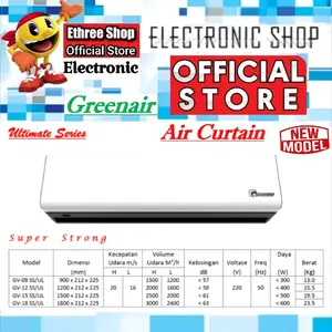 GREEN AIR GV 18SS UL AIR CURTAIN SUPER STRONG 180CM - EXCELENT SERIES