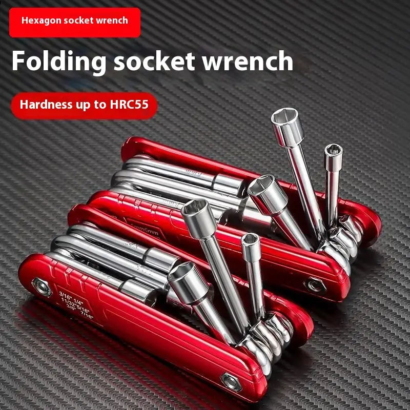 Portable socket wrench universal household universal hexagon combination set car and motorcycle repair tools
