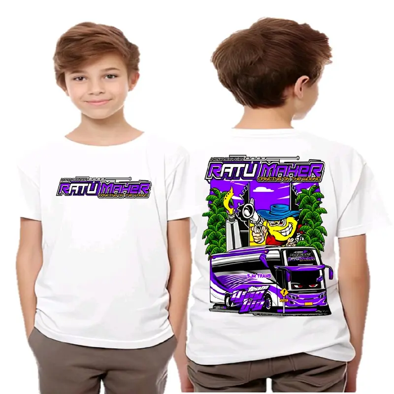 DTF | KAOS ANAK GAMBAR BISMANIA/ KAOS ANAK RATU MAHER Bahan cotton combat 24s 30s baju anak laki-laki/Perempuan viral terbaru atasan unsisex 9-10 tahun Fashion 2